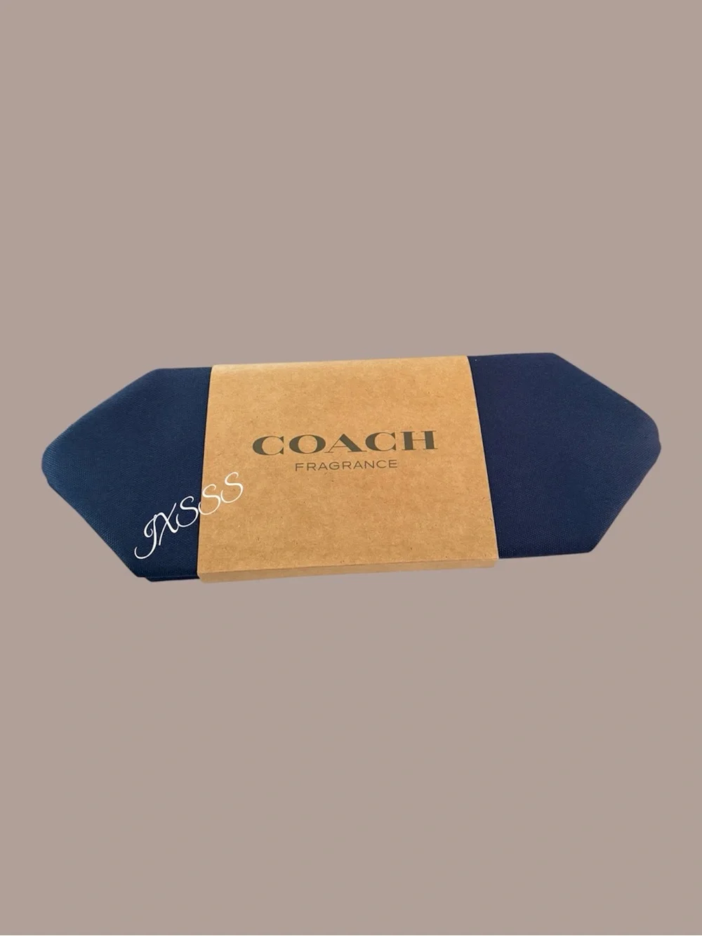 Navy-Blue Coach Beauty (Varsity-Print) Large Cosmetic-Toiletry Bag/Pouch